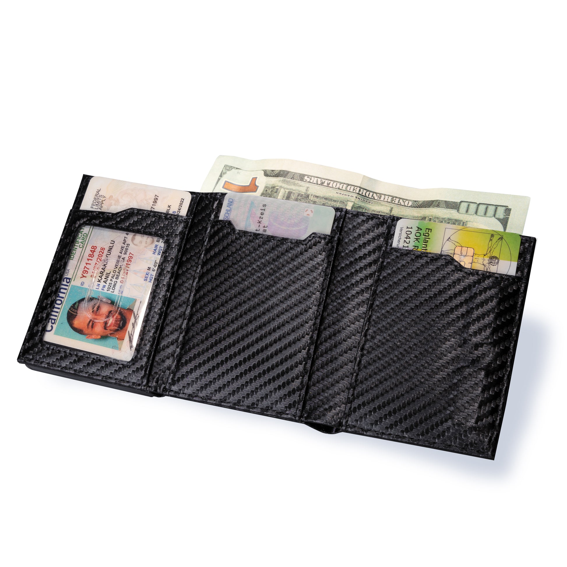 Socrates-Wallet Leder Wallet für Gentlemen mit Münz- und Scheinfach.